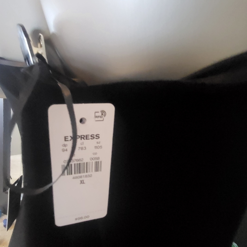 Express Black Strapless Dress with Bow Accent - Picture 4 of 8